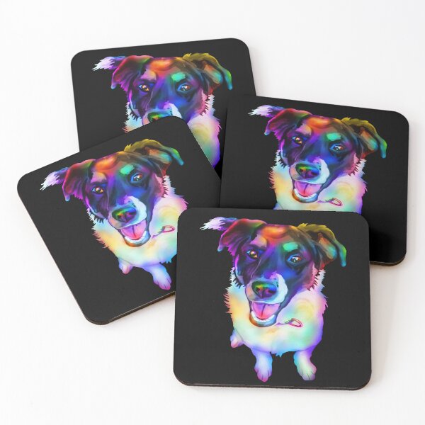 Item preview, Rainbow Border Collie Dog Mix designed and sold by Deborah Camp.