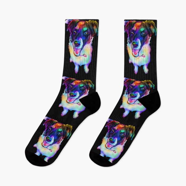Item preview, Rainbow Border Collie Dog Mix designed and sold by Deborah Camp.