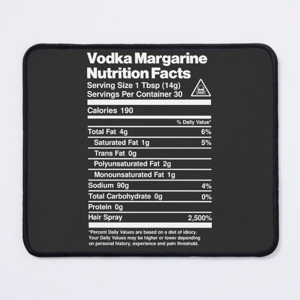 Item preview, Vodka Margarine Nutrition Facts designed and sold by David Speed Design.