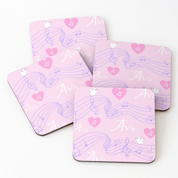 Item preview, Ava name on pink designed and sold by QuirkyCraftz.