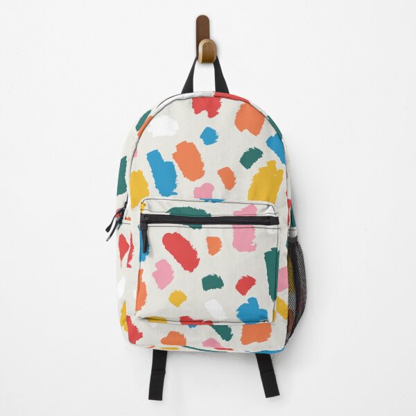 Item preview, Colorful Abstract Shapes - Brush Strokes Modern Minimalist Fun Playful decor Orange Yellow Blue Pink Green White Red designed and sold by MarleneCanto.