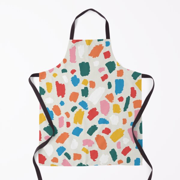 Aperçu de l'œuvre Formes abstraites colorées - Brush Strokes Modern Minimalist Fun Playful decor Orange Jaune Bleu Rose Vert Blanc Rouge créée et vendue par MarleneCanto.