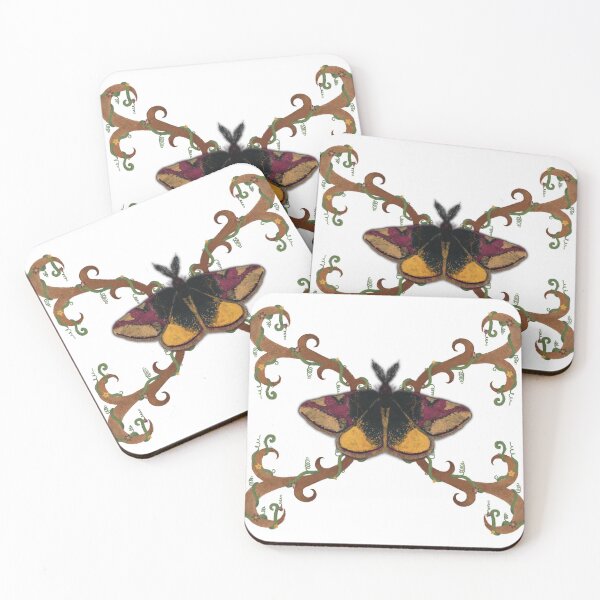 Item preview, Moth and branches designed and sold by OopsieWeArted.