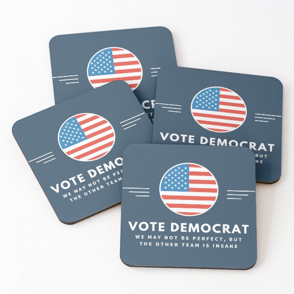 Item preview, Vote Democrat We may not be perfect, but the other team is insane designed and sold by Giovanni's Brown Quotes.