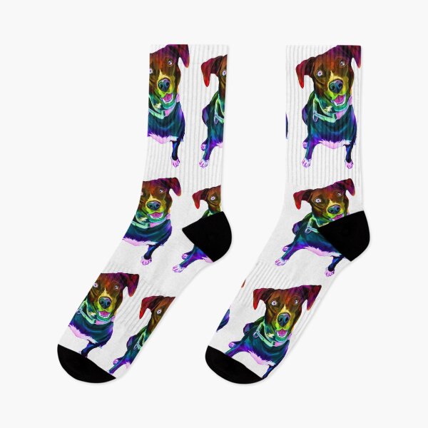 Item preview, Psychedelic Colorful Canine Labrador Mix designed and sold by Deborah Camp.