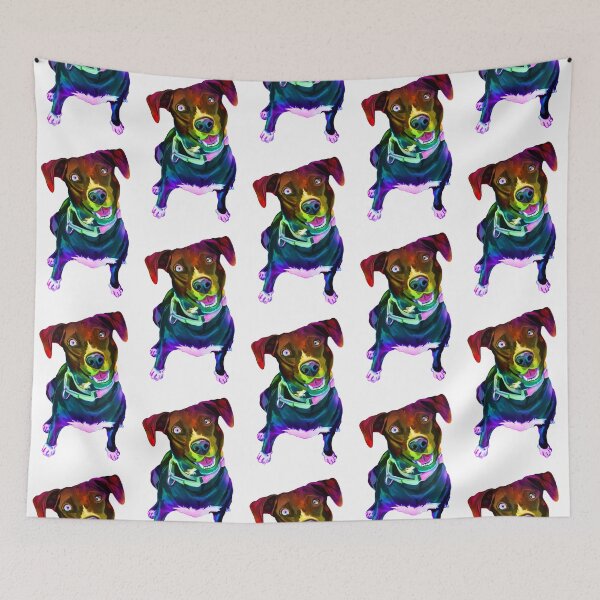 Item preview, Psychedelic Colorful Canine Labrador Mix designed and sold by Deborah Camp.