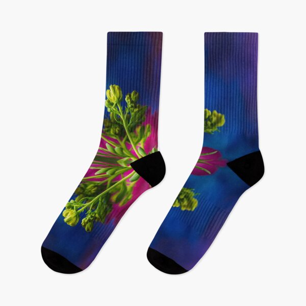 Item preview, Yellow Flower buds on Blue Red  designed and sold by crimsonbamboo.