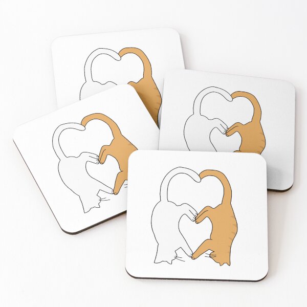 Item preview, Sleeping Cats Forming Hearts designed and sold by StickerHome.