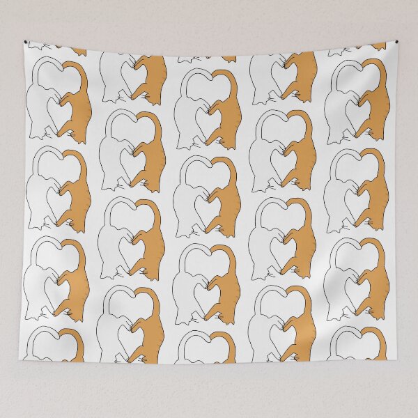 Item preview, Sleeping Cats Forming Hearts designed and sold by StickerHome.
