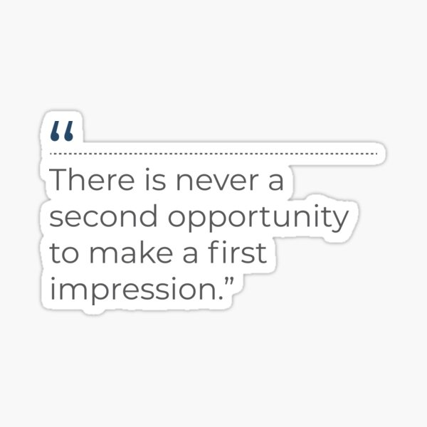 The witcher quote on first impressions Sticker