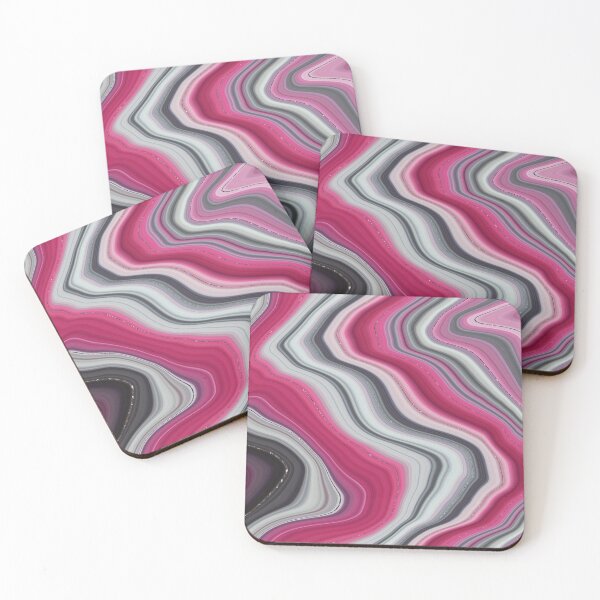 Item preview, Pink and Grey Agate with Silver Streaks designed and sold by ThePurpleFrog.