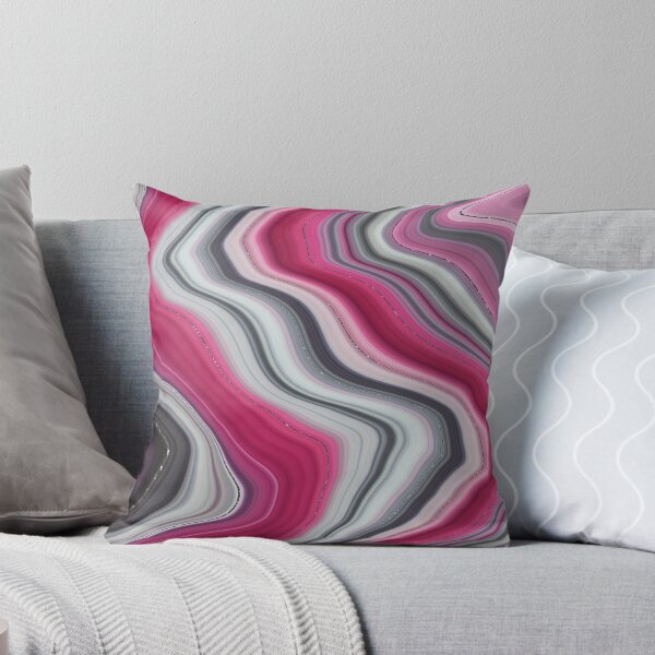 Item preview, Pink and Grey Agate with Silver Streaks designed and sold by ThePurpleFrog.