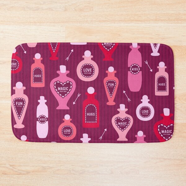 Item preview, Vintage Valentine's magic potion bottles burgundy designed and sold by Dana Du.