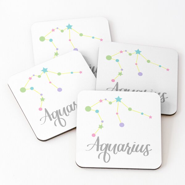 Item preview, Aquarius Zodiac Constellation in Rainbow Pastels designed and sold by Kelly Leung.