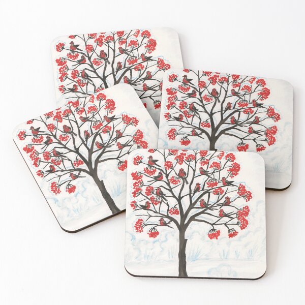 Item preview, Bullfinches on rowan tree designed and sold by Irina Afonskaya.