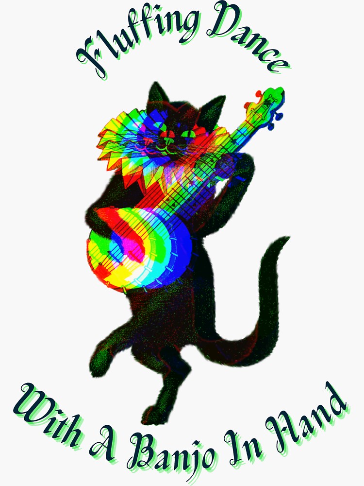 "Fluffing Dance Cat" Sticker for Sale by ShannaBTalley13 Redbubble