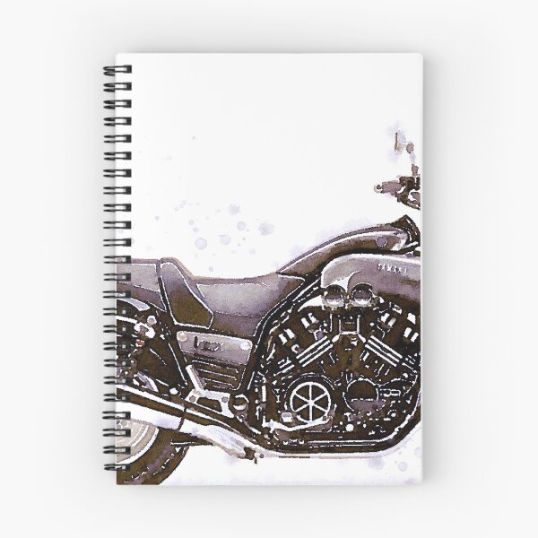 Artikelvorschau, Aquarell. Klassisches Muscle-Bike-Motorrad – Original-Aquarell von Vart. entworfen und verkauft von vartstudio.