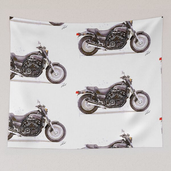 Item preview, Watercolor Classic Muscle bike Motorcycle - original watercolor by Vart. designed and sold by vartstudio.