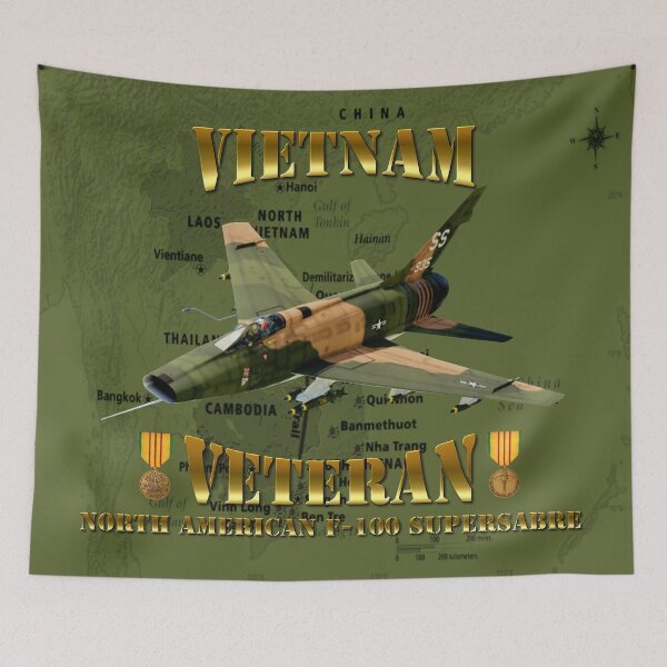 Item preview, F-100 Super Sabre Veterano de Vietnam designed and sold by Mil Merchant.