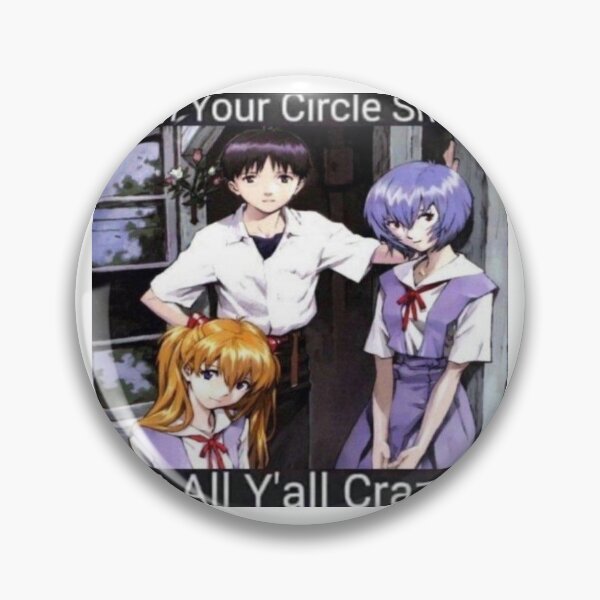 Item preview, rei, shinji and asuka's friend group designed and sold by Akusenkuto.