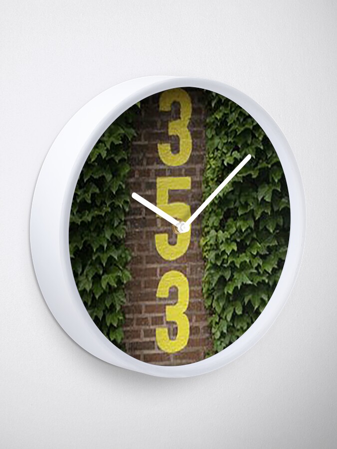 Ivy covered Outfield Wall,Distance marker for Wrigley Field Wall