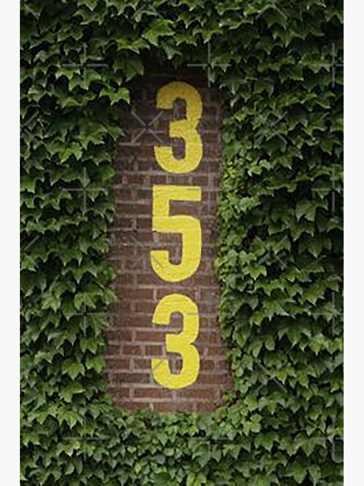 quot Ivy covered Outfield Wall Distance marker for Wrigley Field Wall Left