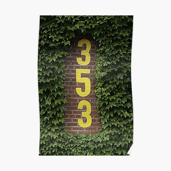 quot Ivy covered Outfield Wall Distance marker for Wrigley Field Wall Left