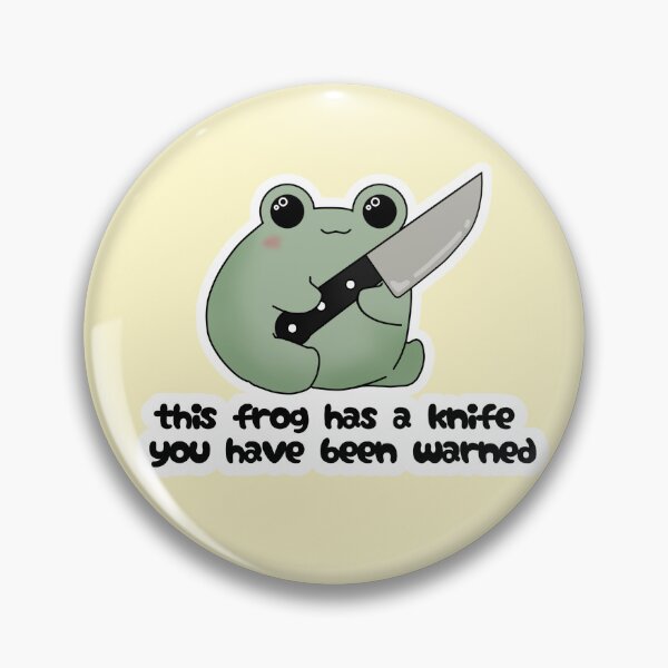 Item preview, Frog with a knife designed and sold by Bobademon5.