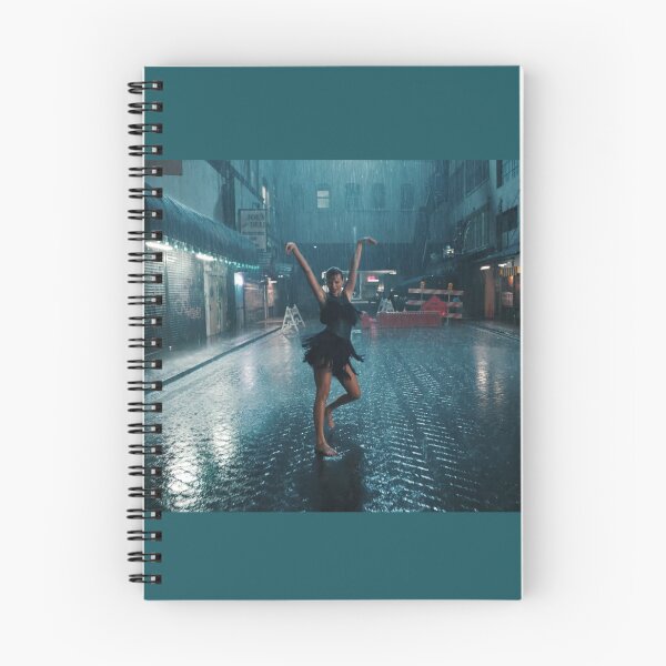 Item preview, blue woman dances in rain in street designed and sold by daisyfrances.