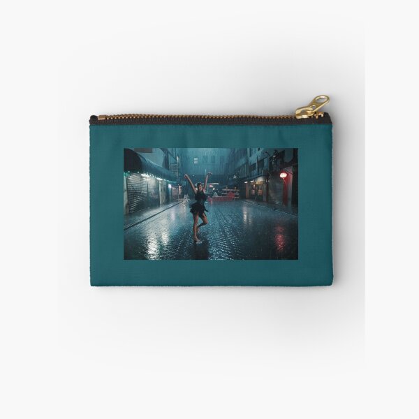 Item preview, blue woman dances in rain in street designed and sold by daisyfrances.