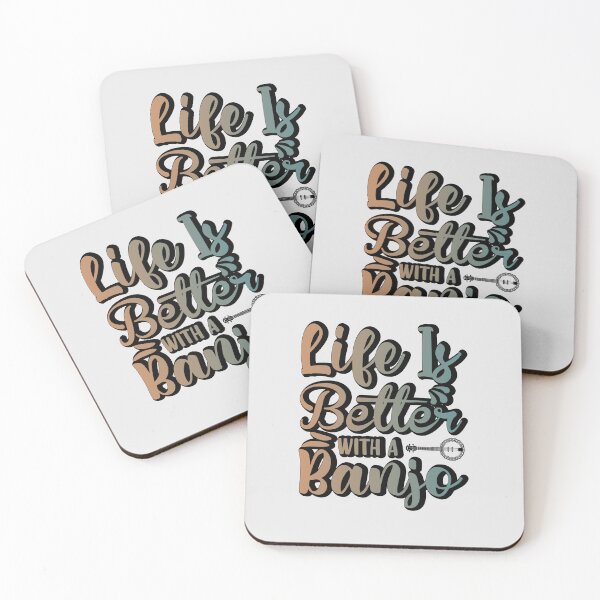 Item preview, Life is better with a Banjo retro sticker design  designed and sold by PositiveStudio.