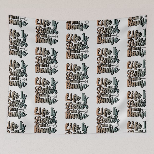 Item preview, Life is better with a Banjo retro sticker design  designed and sold by PositiveStudio.