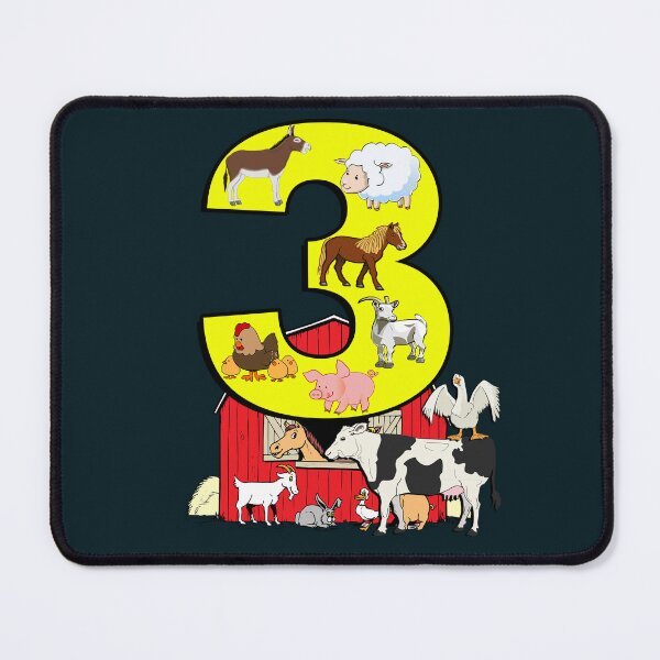 Item preview, Birthday 3 Year Old Cute Graphic Design Farm Animals designed and sold by tamdevo1.
