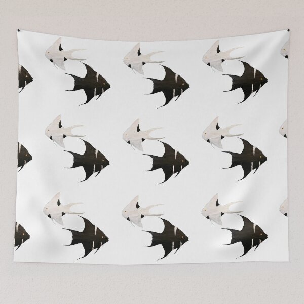 Item preview, Angelfish yin yang sticker designed and sold by ImperialRose.