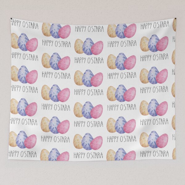 Item preview, Happy Ostara with Gold, Blue, and Pink Eggs designed and sold by cedarandsalt.