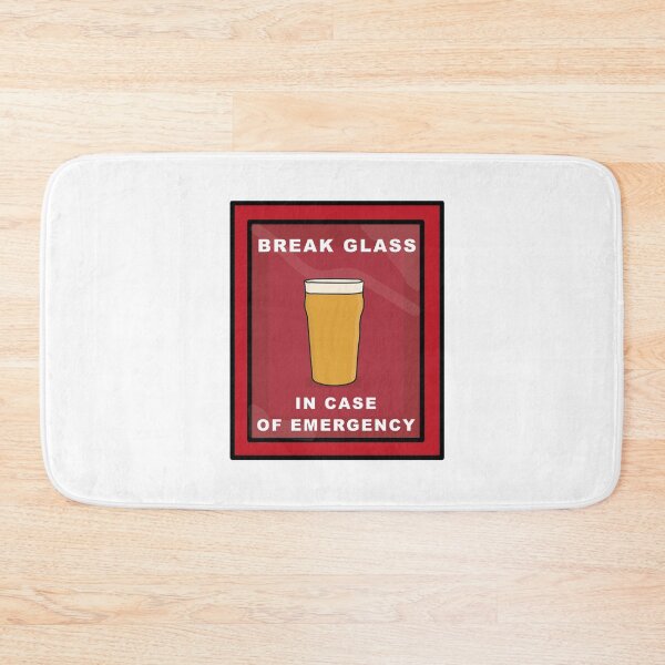 Item preview, Break glass in case of emergency beer pint designed and sold by Captain-Jackson.