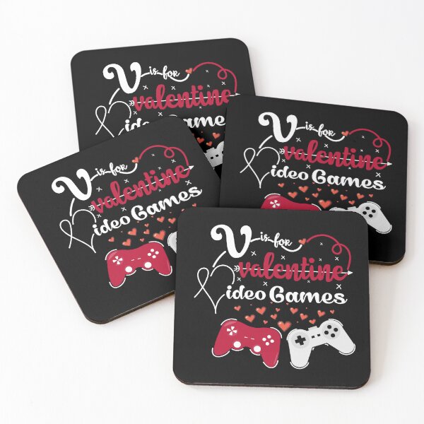 Item preview, V Is For Video Games - Game controller illustration - Funny Valentines Day Gamer Boy Men designed and sold by Creativy.