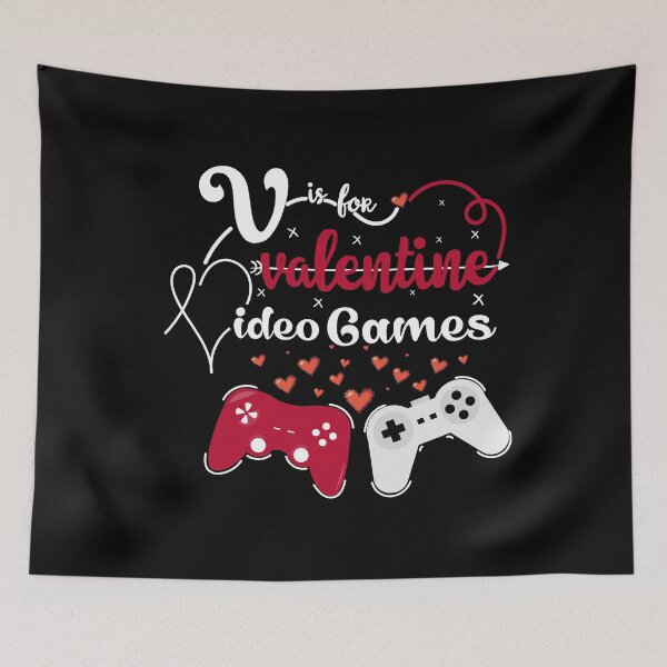 Item preview, V Is For Video Games - Game controller illustration - Funny Valentines Day Gamer Boy Men designed and sold by Creativy.