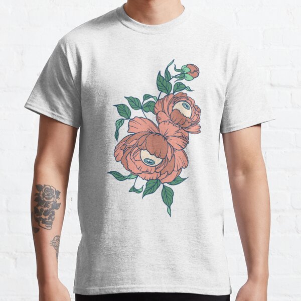 Peeping Peonies Classic T-Shirt