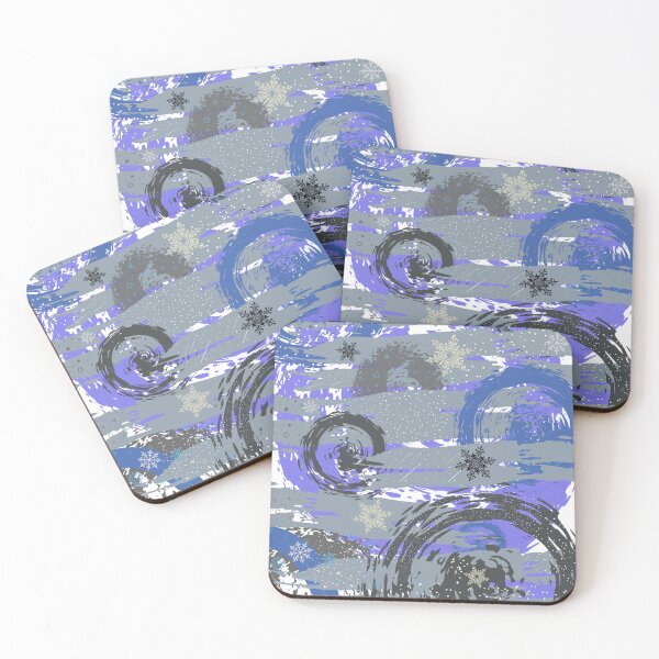 Item preview, Blue Snowflake and Swirl Twist Abstract  designed and sold by Project182500.