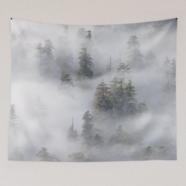 Item preview, Redwoods National Park Foggy Forest Flannel designed and sold by artcascadia.