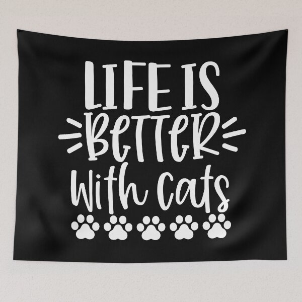 Item preview, Life Is Better With Cats. Funny Cat Lover Gift. Purrfect. designed and sold by That Cheeky Tee.