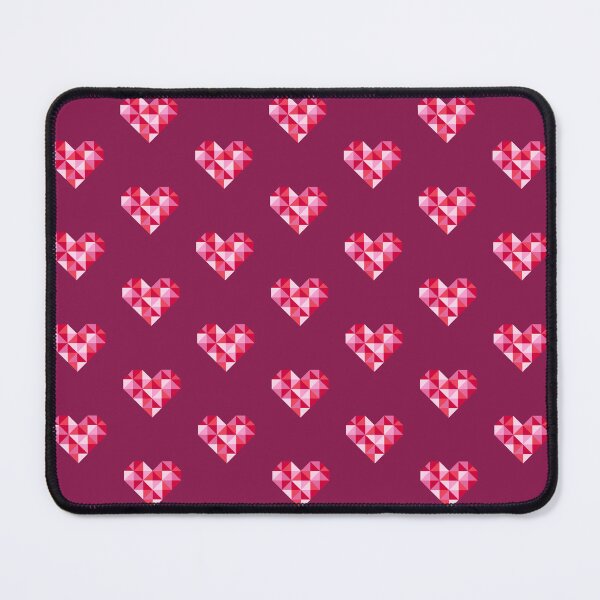 Item preview, Retro disco hearts pink burgundy Valentine's pattern designed and sold by Dana Du.