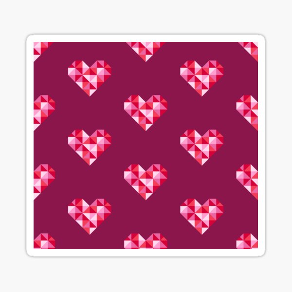 Item preview, Retro disco hearts pink burgundy Valentine's pattern designed and sold by Dana Du.