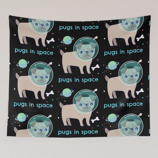 Item preview, Pugs in Space designed and sold by createdbycam.