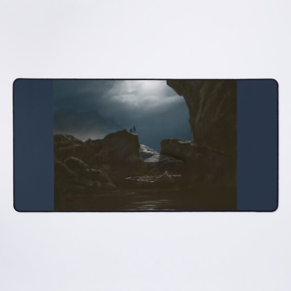 Item preview, Moonlight Rocky Shore landscape, after a motive by Norwegian painter Knuud Baade designed and sold by crimsonbamboo.