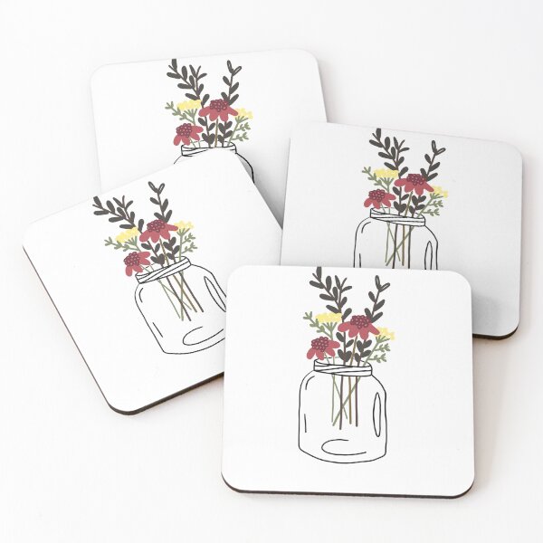 Item preview, Minimalist jar of flowers designed and sold by lolliesonsunday.