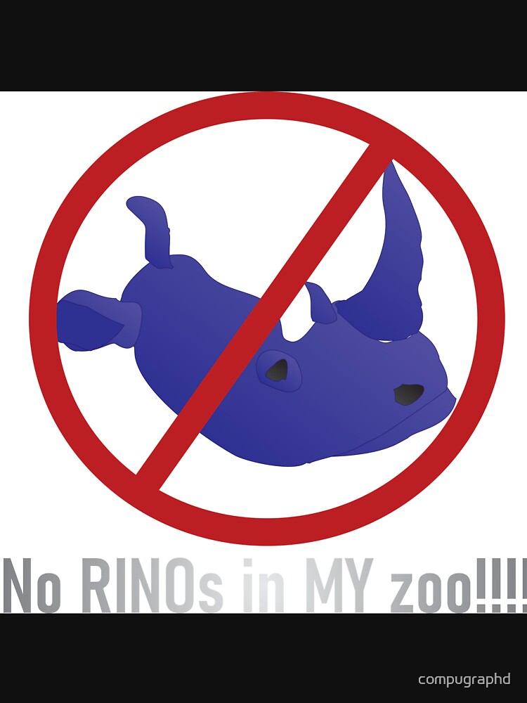 Thumbnail 7 of 7, Active T-Shirt, No RINOs in MY Zoo! designed and sold by compugraphd.