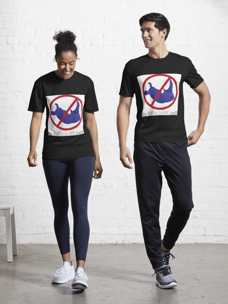 Thumbnail 1 of 7, Active T-Shirt, No RINOs in MY Zoo! designed and sold by compugraphd.