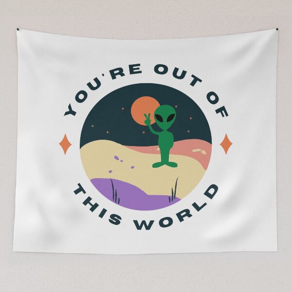 Item preview, You're Out of This World Aesthetic Celestial Alien designed and sold by shopY2K.